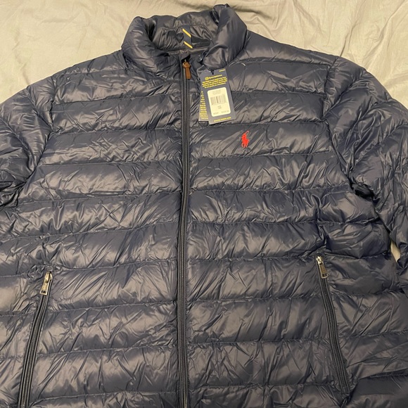 Navy blue Polo Ralph Lauren bubble coat